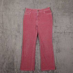 J. Jill corduroy pants high rise bootcut women's 6 pink  bright dusty rose